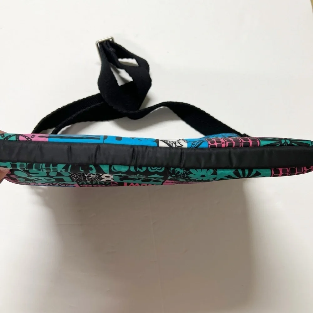 Lucky Brand Womens Y2K 2000s Vintage Colorful Graphic Design Print Laptop Bag